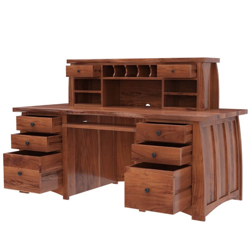 Helston Solid Wood Executive Desk Image